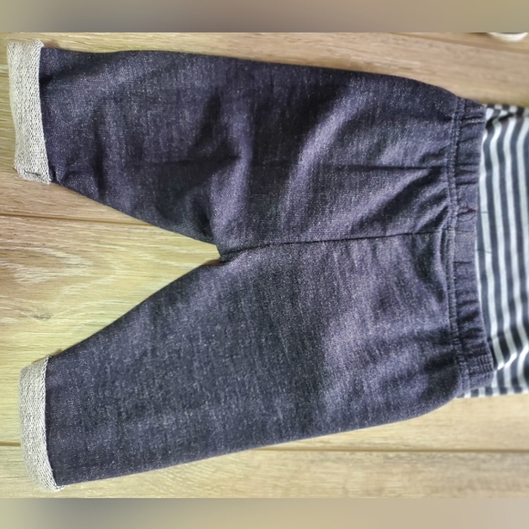 🇺🇲7 for All Mankind boys baby 3 pc outfit, distressed navy/ lt.blue 0-3M - Picture 14 of 14